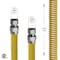 Flextron Gas Line Hose 3/8'' O.D.x72'' Len 3/8" FIP Fittings Yellow Coated Stainless Steel Flexible Connector FTGC-YC14-72H - alternate 3